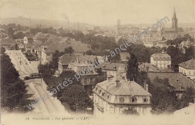 Carte postale ancienne Vue générale — Mulhouse (Haut-Rhin)