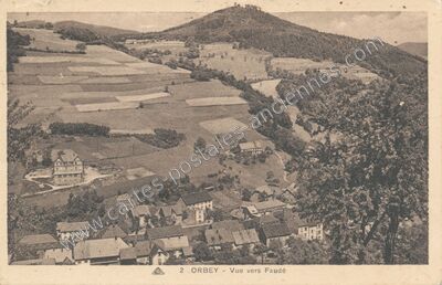 Carte postale ancienne Vue vers Faudé — Orbey (Haut-Rhin)