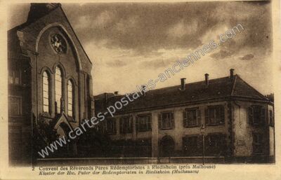 Carte postale ancienne Convent des Révérends Pères Rédemptoristes — Riedisheim (Haut-Rhin)