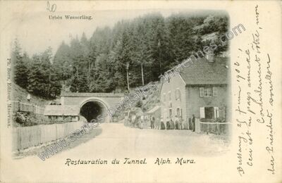 Carte postale ancienne Urbès Wesserling — Urbès (Haut-Rhin)