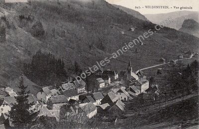 Carte postale ancienne Vue générale — Wildenstein (Haut-Rhin)