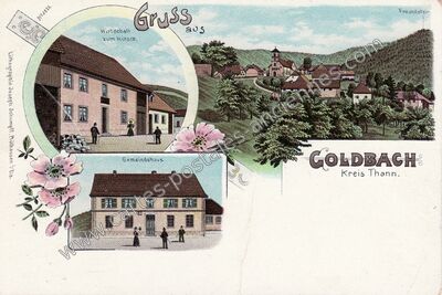 Carte postale ancienne Goldbach — Goldbach-Altenbach (Haut-Rhin)