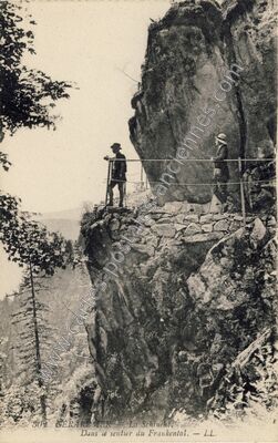 Carte postale ancienne Sentier du Frankental — Stosswihr (Haut-Rhin)