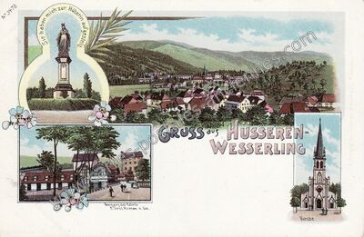 Carte postale ancienne Husseren Wesserling — Husseren-Wesserling (Haut-Rhin)