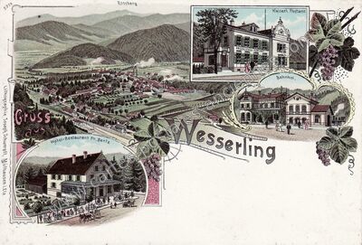 Carte postale ancienne Wesserling — Husseren-Wesserling (Haut-Rhin)