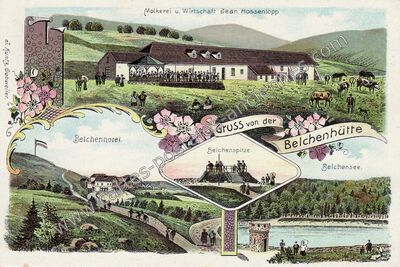 Carte postale ancienne Belchenhutte — Linthal (Haut-Rhin)
