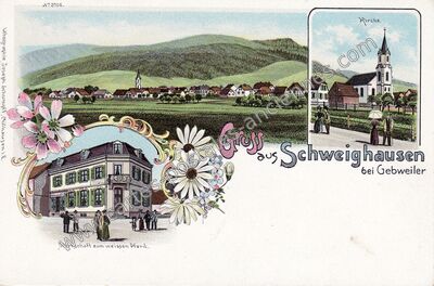 Carte postale ancienne Schweighausen — Schweighouse-Thann (Haut-Rhin)