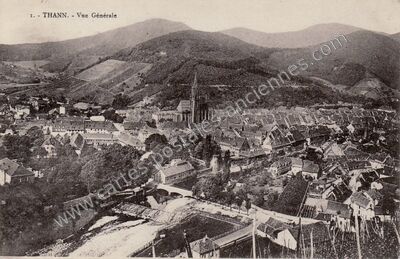 Carte postale ancienne Vue Générale — Thann (Haut-Rhin)