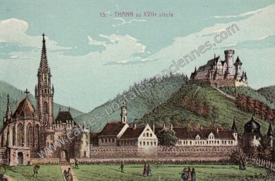 Carte postale ancienne THANN au XVIIe siècle — Thann (Haut-Rhin)