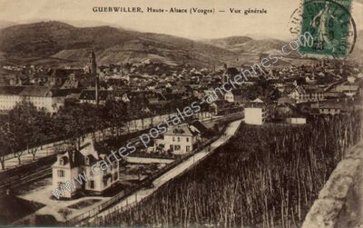 Carte postale ancienne Vue générale — Guebwiller (Haut-Rhin)