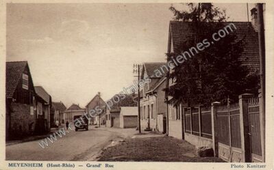 Carte postale ancienne Grand' Rue — Meyenheim (Haut-Rhin)