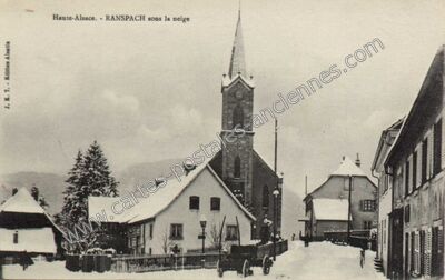 Carte postale ancienne RANSPACH sous la neige — Ranspach (Haut-Rhin)