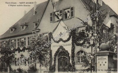 Carte postale ancienne L'Hôpital mobile Alsacien — Saint-Amarin (Haut-Rhin)
