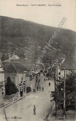 Carte postale ancienne Rue Principale — Saint-Amarin (Haut-Rhin)