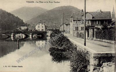 Carte postale ancienne La Thur et le Pont Vauban — Willer (Haut-Rhin)