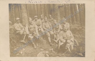 Carte postale ancienne Militaires — Non Localisée (Bas-Rhin)