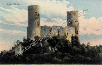Carte postale ancienne Ruine — Andlau (Bas-Rhin)
