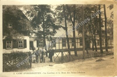 Carte postale ancienne Camp d'Oberhoffen — Haguenau (Bas-Rhin)
