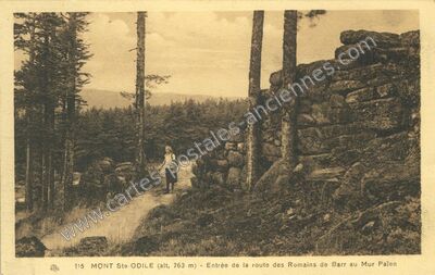 Carte postale ancienne Mont Ste Odile — Ottrott (Bas-Rhin)