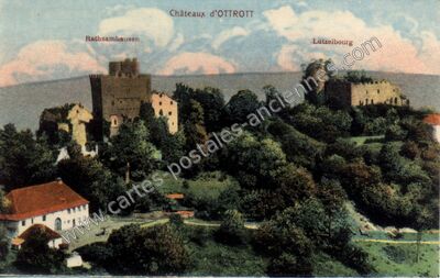 Carte postale ancienne Châteaux d'Ottrott — Ottrott (Bas-Rhin)