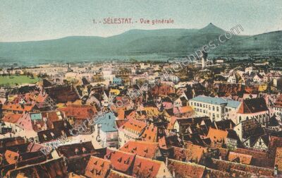 Carte postale ancienne Vue générale — Sélestat (Bas-Rhin)