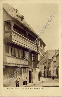 Carte postale ancienne Société d'importation d'alcool et de céraies — Sélestat (Bas-Rhin)