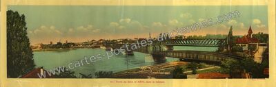 Carte postale ancienne Les Ponts du Rhin et KEHL — Strasbourg (Bas-Rhin)