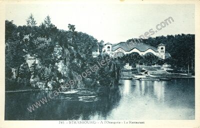 Carte postale ancienne A l'Orangerie - Le Restaurant — Strasbourg (Bas-Rhin)