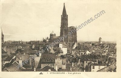 Carte postale ancienne Vue générale — Strasbourg (Bas-Rhin)