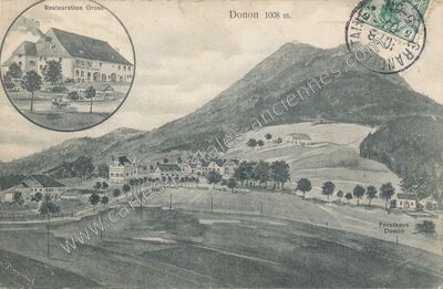 Carte postale ancienne Donon — Grandfontaine (Bas-Rhin)