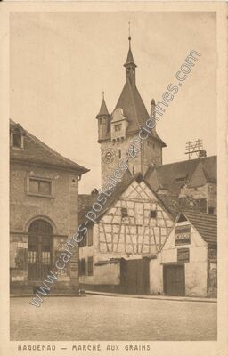 Carte postale ancienne Marché aux grains — Haguenau (Bas-Rhin)