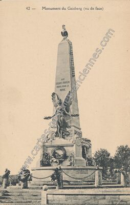 Carte postale ancienne Monument du Gaisberg — Wissembourg (Bas-Rhin)