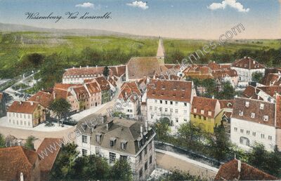 Carte postale ancienne Vue d'ensemble — Wissembourg (Bas-Rhin)
