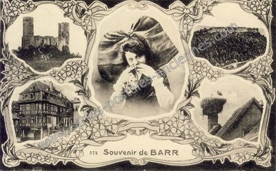 Carte postale ancienne Souvenir — Barr (Bas-Rhin)