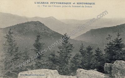 Carte postale ancienne Sommet du Donon — Grandfontaine (Bas-Rhin)