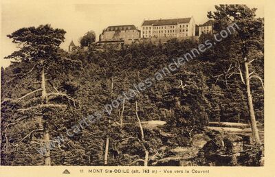 Carte postale ancienne Mont Ste odile — Ottrott (Bas-Rhin)