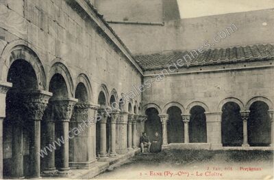 Carte postale ancienne Le Cloître — Elne (Pyrénées-Orientales)