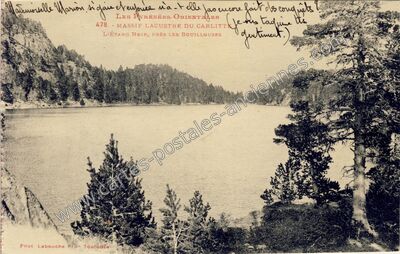 Carte postale ancienne L'Etang Noir — Fontpédrouse (Pyrénées-Orientales)