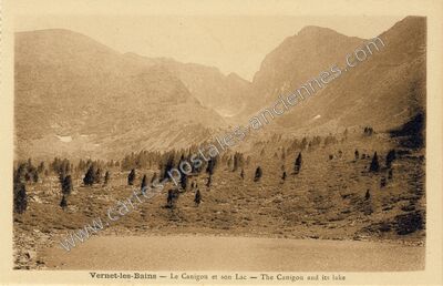 Carte postale ancienne Le Canigou et son Lac — Vernet-les-Bains (Pyrénées-Orientales)
