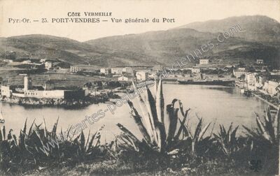 Carte postale ancienne Vue générale du Port — Port-Vendres (Pyrénées-Orientales)