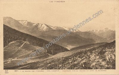 Carte postale ancienne Col d'Aspin — Aspin-Aure (Hautes-Pyrénées)