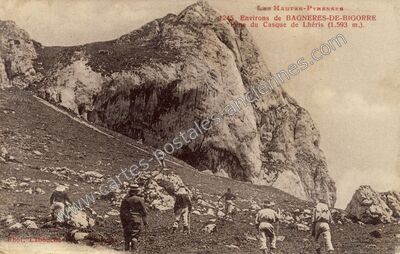 Carte postale ancienne Pène du Casque de Lhèris — Bagnères-de-Bigorre (Hautes-Pyrénées)