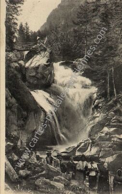 Carte postale ancienne Cascade du Cerisey — Cauterets (Hautes-Pyrénées)