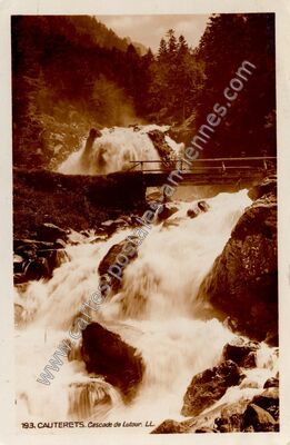 Carte postale ancienne Cascade du Lutour — Cauterets (Hautes-Pyrénées)