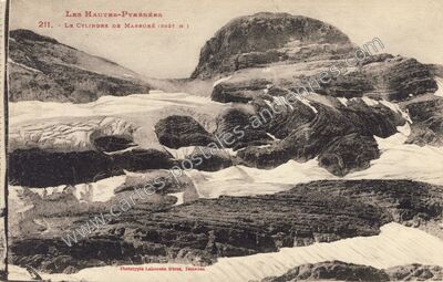 Carte postale ancienne Cylindre de Marbore — Gavarnie (Hautes-Pyrénées)