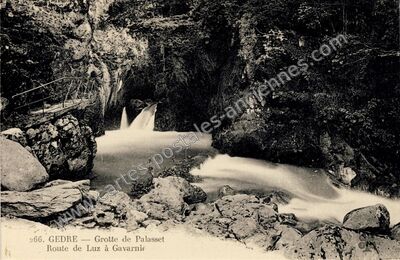 Carte postale ancienne Grotte de Palasset — Gèdre (Hautes-Pyrénées)