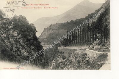 Carte postale ancienne Gorgr de St Sauveur — Luz-Saint-Sauveur (Hautes-Pyrénées)