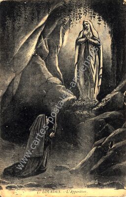 Carte postale ancienne L'Apparition — Lourdes (Hautes-Pyrénées)