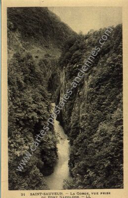Carte postale ancienne La Gorge — Luz-Saint-Sauveur (Hautes-Pyrénées)