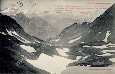 Carte postale ancienne Lac d'Oncet — Sers (Hautes-Pyrénées)